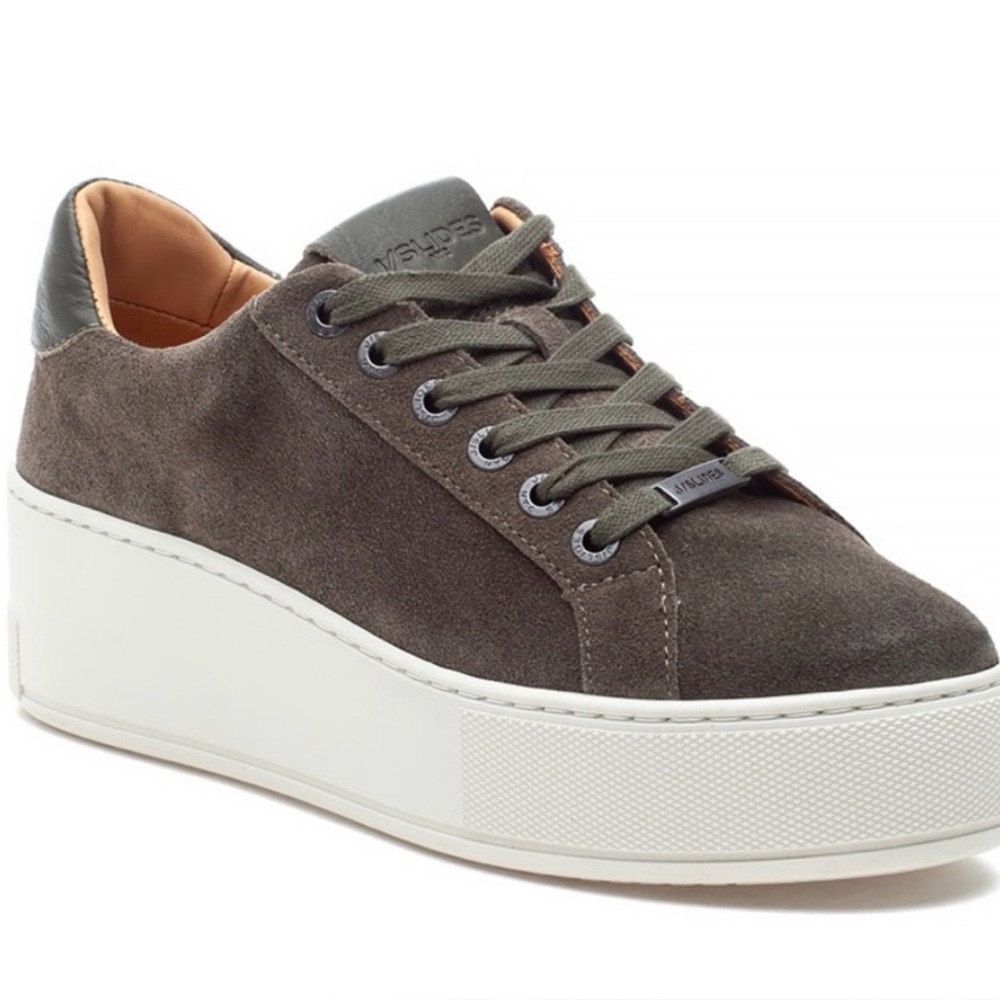 J/Slides Maya Stylish Cactus Suede Platform Sneakers Side 11